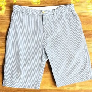 Polo Ralph Lauren Men's Blue Seersucker 11" Shorts Size 32 Preppy‎ Classic